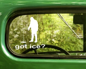 2 GOT ICE? FISHING DECALs Sticker For Car Window Bumper Laptop Rv - Picture 1 of 1