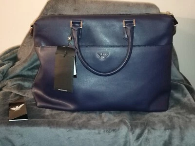 EMPORIO ARMANI navy Briefcase, Lap Top Bag BNWT RRP £700 💼 - Image 1 of 4