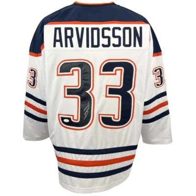 Viktor Arvidsson autographed signed jersey NHL Edmonton Oilers JSA COA - Image 1 of 4