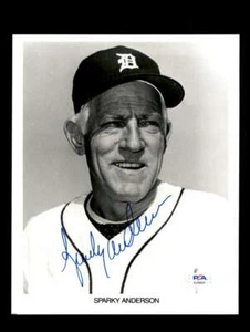 Sparky Anderson PSA DNA Coa Signed 8x10 Photo Tigers Autograph 4 - Picture 1 of 3