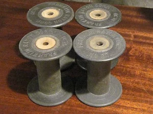 Antique Bakelite 4 inch spools repurpose set of 4 - Picture 1 of 1