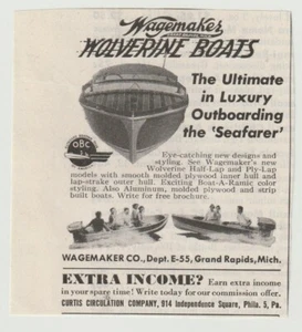 WOLVERINE BOATS / WAGEMAKER CO. AD SATURDAY EVENING POST MAY 7, 1955 - Picture 1 of 1