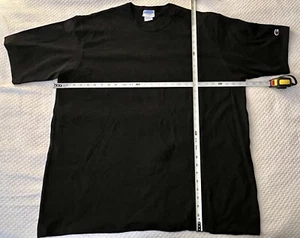 T-shirt uomo CHAMPION nuova 3X 100% cotone logo tinta unita nero bianco etichetta XXXL EX - Foto 1 di 12