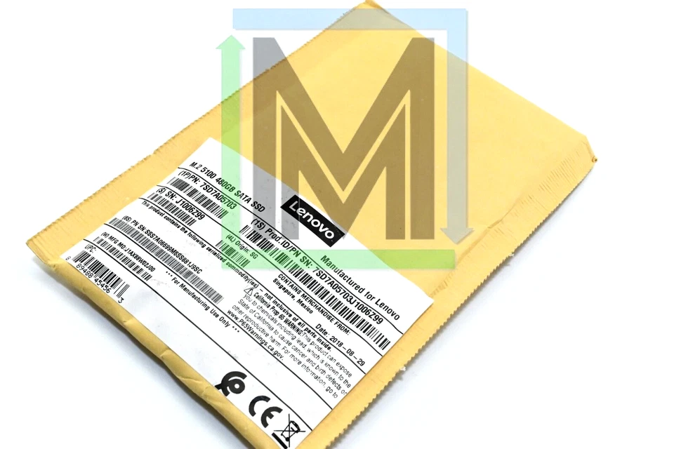 7SD7A05703 LENOVO THINKSYSTEM 5100 480GB SATA SSD M.2 Enablement Kit - Image 1 of 3