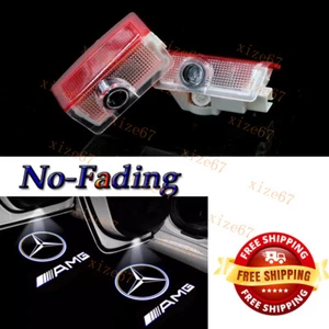 2x No fading Door Light LED Projector 3D Ghost Shadow For MB A/B/C/E/GLA/GLC/GLE - Picture 1 of 9