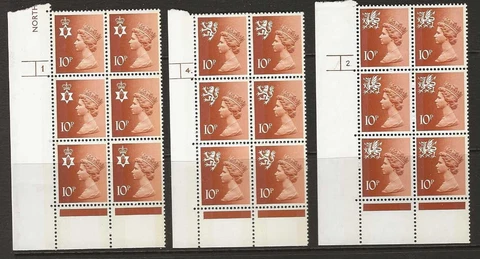 GREAT BRITAIN REGIONAL Blocks...Sc# NIMH13; SMH13; WMMH13... MNH...SCV $8.40 Cover