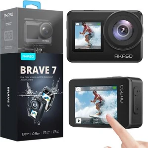 AKASO Brave 7 4K30FPS 20MP WiFi Action Camera Vlog Camera IPX8 33FT Waterproof - Picture 1 of 10