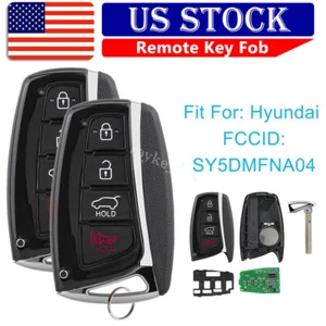 2 Smart Remote Key Fob SY5DMFNA04 for Hyundai 2013 2014 2015 2016 2017 Santa Fe - Picture 1 of 9