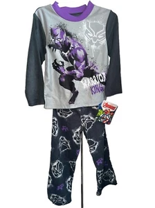 Black Panther Warrior King 2-Piece Youth Pajama Set Grey(NEW)size 6 - Picture 1 of 5