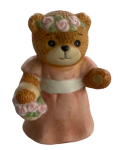 Lucy & Me Little Bridesmaid Bear Lucy Rigg ENESCO Vintage 1986 Adorable - Picture 1 of 6