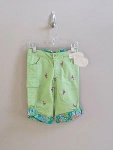 Girls Boutique HARTSTRINGS Green Flamingo Capri Pants Sz 4T NWT - Picture 1 of 5