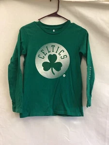 NBA Boston Celtics green Long sleeve Logo Tee Youth sz Medium 10/12 - Picture 1 of 9