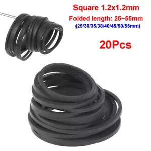 1.2mm Universal Mix Rubber Square Belts Tape for CD DVD Player Replacement 20pcs