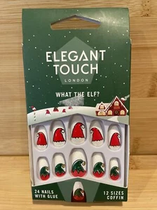 ELEGANT TOUCH WHAT THE ELF? NATALE FESTIVO UNGHIE FINTE SPEDIZIONE GRATUITA - Foto 1 di 2
