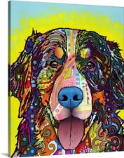 Bernese Mountain Dog Canvas Wall Art Print, Dog Home Decor
