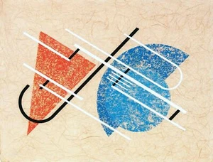 CESAR DOMELA "geometrische Komposition" Hauptvertreter des d'Stijl, signiert - Bild 1 von 3