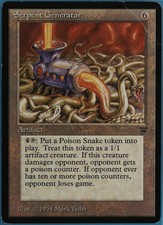 Serpent Generator Legends VERY HEAVILY PLD Artifact Rare CARD (ID 48509)ABUGames