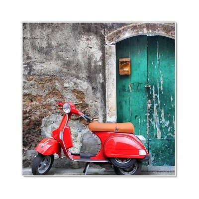 banjado Design Memoboard 50x50cm Pinnwand weiß Magnettafel Italienischer Roller - Bild 1 von 4