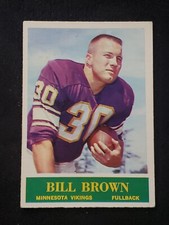 🏈1964 Philadelphia #101 Bill Brown Rookie Card RC🏈EX🏈