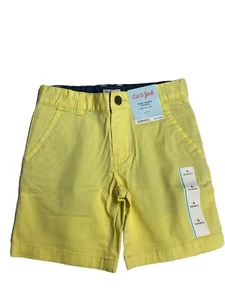 CAT & JACK -Boys Adjustable Waist Flat-Front Shorts - Size 6 - NEW w/Tags Yellow - Picture 1 of 5