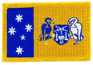 PARCHES BANDERA CAPITAL HIERRO SOBRE BORDADO ESTADO AUSTRALIA TERRITORIO - Imagen 1 de 1