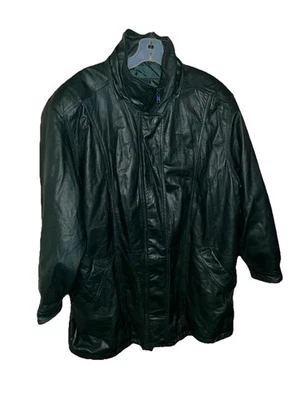 Винтажная зеленая кожаная куртка Jacqueline Ferrar Napa женский размер большой мягкий - Изображение 1 из 4
