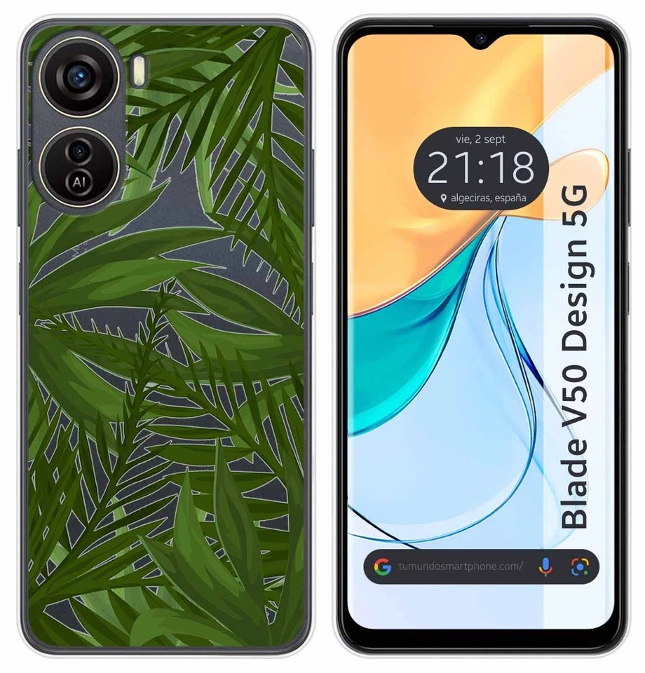 Cover Silicone Trasparente per ZTE Blade V50 Design 5g Disegno Giungla Disegni - Immagine 1 di 1