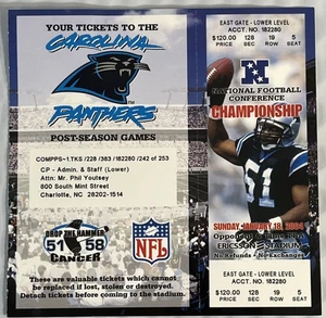 2003 NFC Championship Game Full unbenutzt Ticket 18.01.2004 Eagles vs. Panthers NFL - Bild 1 von 8