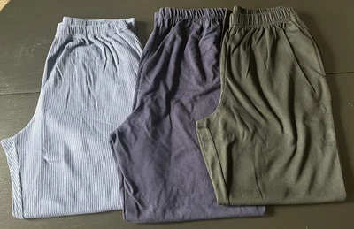 3 pares de pantalones deportivos talla grande cintura elástica negro azul solo necesidades de Roaman Foto 1 de 3