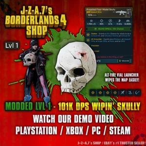 Borderlands 4✨ MODDED LEVEL 1 ONE 101k DPS MAP WIPING SKULLY AR BL4✅PC-PS-XBOX✨ - Picture 1 of 2