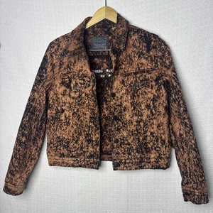 Levi's Leopard Print Corduroy Sherpa Trucker Jacket Women's S - Picture 1 of 11