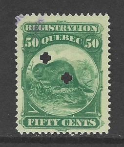 Bigjake: Quebec, QR- 9,  50 cent Registration Stamp (Beaver) - Revenue - Picture 1 of 2