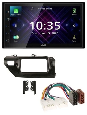 JVC DAB 2DIN MP3 Bluetooth USB Autoradio für Toyota Hilux (2015-2020) - Bild 1 von 4