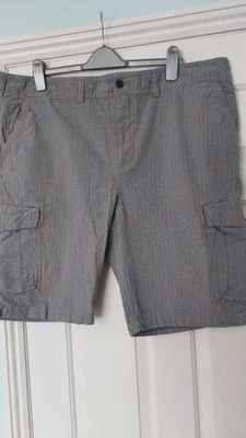 44" Waist Men's  M & S Light Blue Cotton Shorts - Image 1 of 4