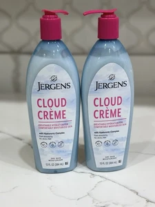 2x JERGENS Cloud Creme Dry Skin Moisturizer W Hyaluronic Complex 13 fl.oz. - Picture 1 of 3