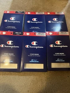 Neue Champion Gesichtsmasken Alter 5-12 (6 Pakete) mit jeweils 3 Masken enthalten - Bild 1 von 2