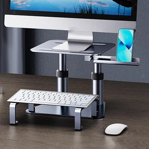 Laptop Stand for Desk AntiSlip Ergonomic Riser Adjutable Height Metal Bracket - Afbeelding 1 van 4