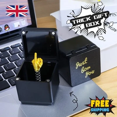 Funny Christmas Prank Gift Box – Middle Finger Surprise Toy Office Desk Home Dec