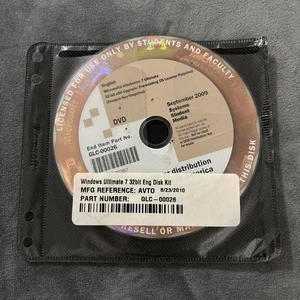 Windows 7 Ultimate 32 Bit UPGRADE ACADEMIC STUDENT EDITION STUDENT SYSTEMS MEDIA - Picture 1 of 1