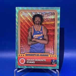 2024 Topps Chrome McDonald's Isaiah Demonte Evans Aqua Wave Refractor 026/199 - Picture 1 of 2