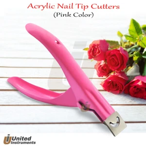 Cortador profesional de uñas de acrílico rosa cortador de uñas UV gel punta de uñas falsa - Imagen 1 de 1