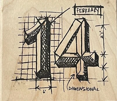 Estampadores Anónimos Sello de Goma 14 de Febrero Tim Holtz Día de San Valentín Corazones de Amor Foto 1 de 4