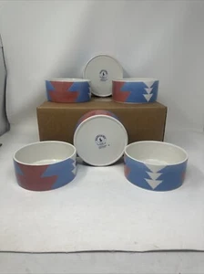 Ralph Lauren WEDGEWOOD PUEBLO South West Ceramic Blue Bowl Set Of 6 - Picture 1 of 7
