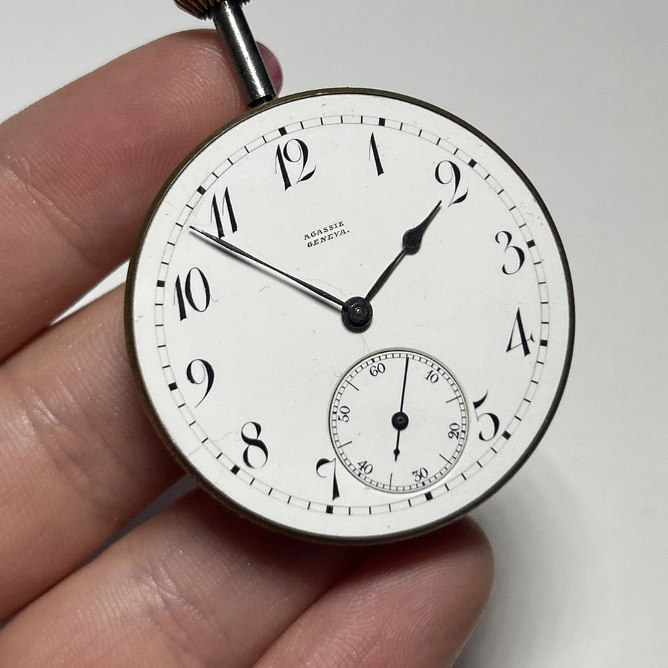 Art Deco AGASSIZ Geneva Swiss Men’s Pocketwatch Movement  - Image 1 of 4