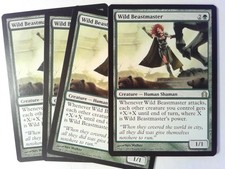 4x Wild Beastmaster	 Return to Ravnica - Magic the Gathering MTG - Green