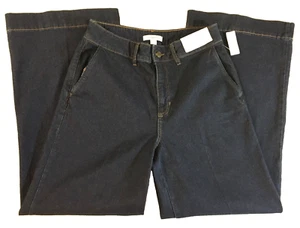 NWT Liz Claiborne Dark Denim High Rise Trouser Jeans Sz 12 Measures 32 x 31 - Picture 1 of 12