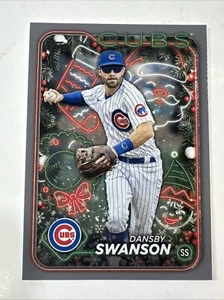 2024 Topps Holiday Dansby Swanson #H125 Silver Glitter Chicago Cubs - Picture 1 of 1