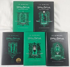 Libros de tapa dura de Harry Potter 20 aniversario de Slytherin 1-5 de JK Rowling - Imagen 1 de 6