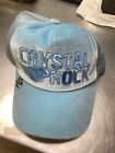 Crystal Rock by Crystal Audigier verstellbare blaue Truckermütze mit Druckknopfleiste