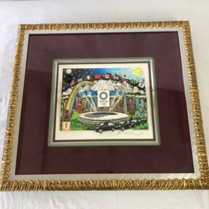 Charles Fazzino Tokyo 2020 Olympic Emblem Original 3D Collages Signed Framed - Picture 1 of 16